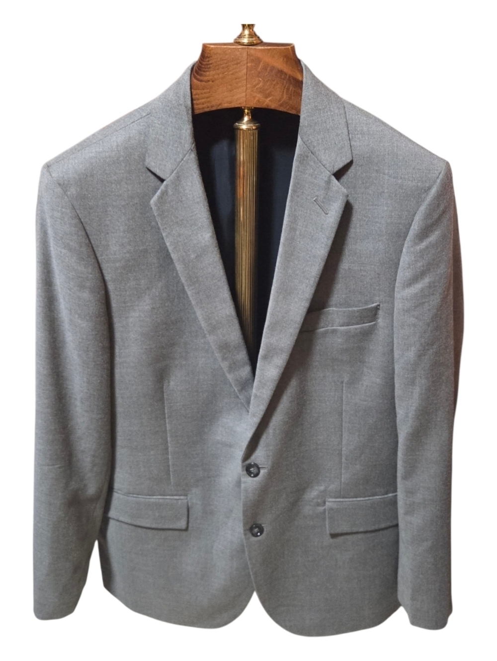 J. Crew Thompson Wool Heathered Light Gray 2 Button Blazer Sport Coat Size 44R
